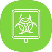 Biohazard Line Curve Icon vector