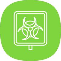 Biohazard Line Curve Icon vector