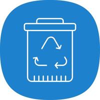 Recycling Line Curve Icon vector