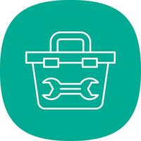 Toolbox Line Curve Icon vector