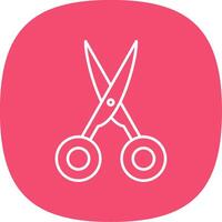 Scissors Line Curve Icon vector