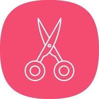 Scissors Line Curve Icon vector