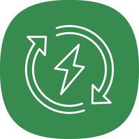 Renewable Energy Line Curve Icon vector