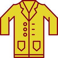 Lab Coat Line Two Color Icon vector