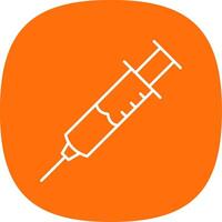 Injection Line Curve Icon vector