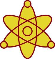 Atom Line Two Color Icon vector