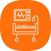 Medical Treatment Line Curve Icon vector