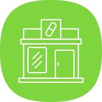 Pharmacy Line Curve Icon vector