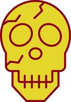 Skull Line Two Color Icon vector