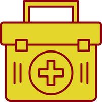 First Aid Kit Line Two Color Icon vector