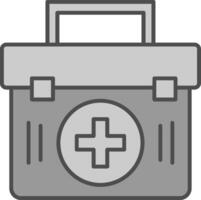 First Aid Kit Fillay Icon vector