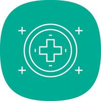 Hospital Sign Line Curve Icon vector