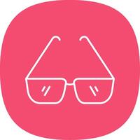 Glasses Line Curve Icon vector