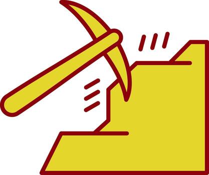 Mining Line Two Color Icon vector