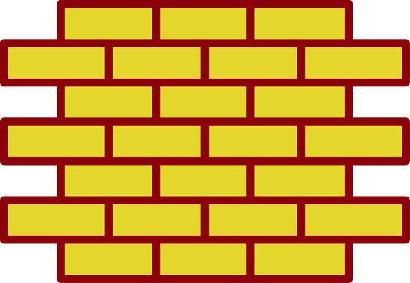 Brick Wall Line Two Color Icon