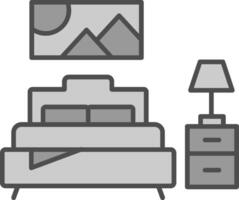 Bedroom Fillay Icon vector