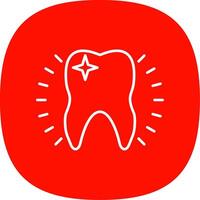 Tooth Line Curve Icon vector