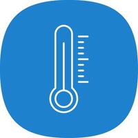 Thermometer Line Curve Icon vector