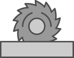 circular Sierra relleno icono vector