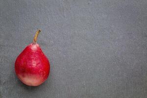 red pear still life photo