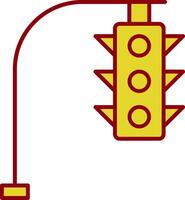 Traffic Lights Line Two Color Icon vector