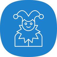 Jester Line Curve Icon vector