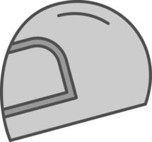 Helmet Fillay Icon vector