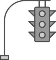 Traffic Lights Fillay Icon vector