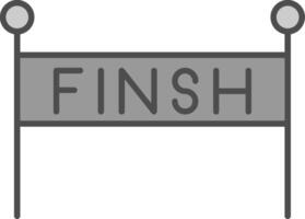 Finish Line Fillay Icon vector