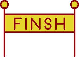 Finish Line Line Two Color Icon vector
