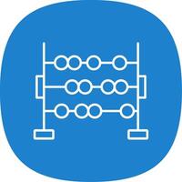 Abacus Line Curve Icon vector