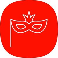 Carnival Mask Line Curve Icon vector