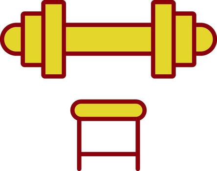 Dumbbell Line Two Color Icon vector