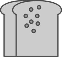 Toast Fillay Icon vector