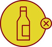 No Alcohol Line Two Color Icon vector