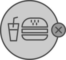 No Junk Food Fillay Icon vector