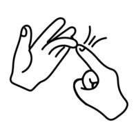 Trendy Hand Signal vector