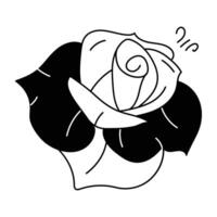 Trendy Perennial Rose vector