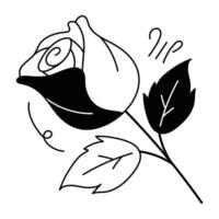 Trendy Valentine Rose vector