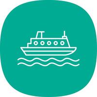 crucero línea curva icono vector