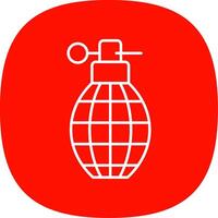 Grenade Line Curve Icon vector