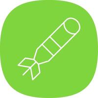 Torpedo Line Curve Icon vector