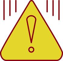 Warning Line Two Color Icon vector