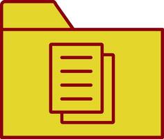 Documents Line Two Color Icon vector