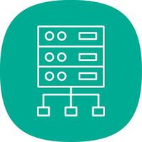 Structured Data Line Curve Icon vector