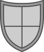 Shield Line Two Color Icon vector