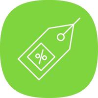 Offer Line Curve Icon vector