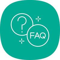 Question Line Curve Icon vector