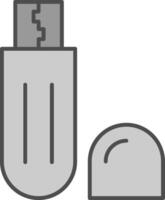 Flash Drive Fillay Icon vector