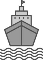 Ship Fillay Icon vector